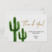 タコブトベビーサボスベイビーシャワーサンキューカード サンキューカード (正面/裏面)