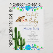 タコブトベビーサボスベビーシャワー招待状カード 招待状 (正面/裏面)