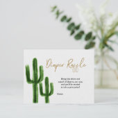 タコブトベビーサボツカップルシャワーおむつラッフル ポストカード (スタンド正面)