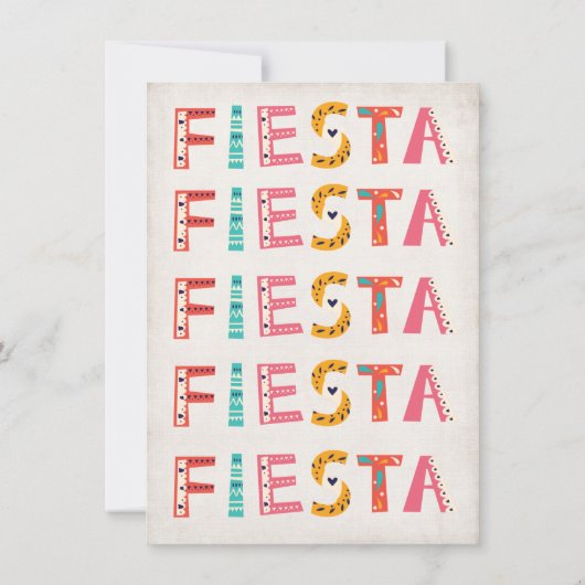 タコブト誕生日フィエスタパーティの招待状 招待状 (裏面)