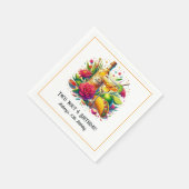 "タコブト誕生日"テキーラ&マルガリータフィエスタ スタンダードカクテルナプキン (角)