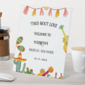 タコブモダンロウラブブライダルシャワーパーティー歓迎 台座サイン (インサイチュ)