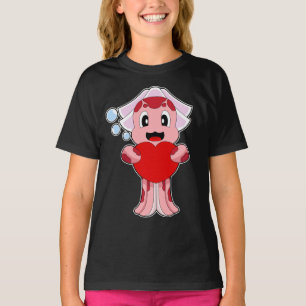 タコブライド結婚ハート Tシャツ