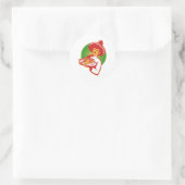 タコブリト・エンパナダレトロを務めるメキシコ料理人 ラウンドシール (バッグ)