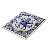 タコブルーアンドホワイトシー海テーマビーチハウス タイル (側面)