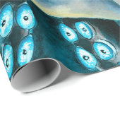 タコブルーウォーターカラー詳細 ラッピングペーパー (ロールコーナー)
