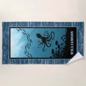 タコブルーシーリーフ ビーチタオル (正面)