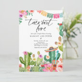 タコブロブフィエスタカップルのシャワーサボテン 招待状 (スタンド正面)