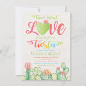 タコブロブラブカップルのシャワー招待状 招待状 (正面)