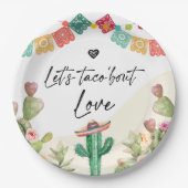 タコブロブラブフィエスタウォーターカラーサボシャワー ペーパープレート (正面)