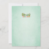 タコブロブラブフィエスタカップルズシャワー招待状サボテン 招待状 (裏面)