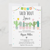 タコブロブラブフィエスタサボスブライダルシャワー 招待状 (正面)