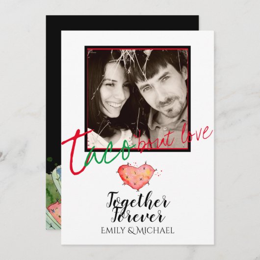 タコブロブラブフォトフェスタ結婚式招待状 招待状 (正面/裏面)