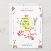 タコブロブラブメキシカンフィエスタブライダルシャワー 招待状 (正面)