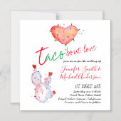 タコブロブラブモダンおもしろいフェスタウェディングへの誘い マグネット招待状 (正面)