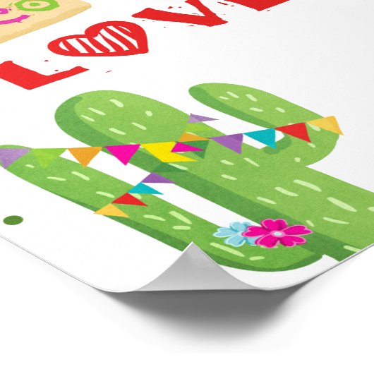 タコブロブロブメキシコ産サボフィエスタテーブルサイン ポスター (角)