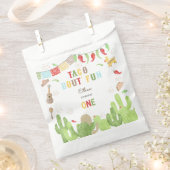 タコブート'おもしろいフィエスタメキシコの最初の誕生日 フェイバーバッグ (クリップ留めされた状態)