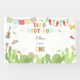 タコブート'おもしろいフィエスタメキシコの最初の誕生日 横断幕