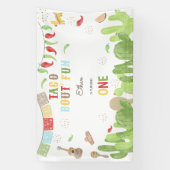 タコブート'おもしろいフィエスタメキシコの最初の誕生日 横断幕 (縦)