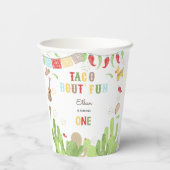 タコブート'おもしろいフィエスタメキシコの最初の誕生日 紙コップ (裏面)
