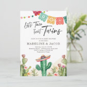 タコブートツインズフィエスタカクタスウォーターカラーベビー 招待状 (スタンド正面)