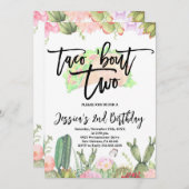 タコブールツーフィエスタタコセカンド誕生日 招待状 (正面/裏面)