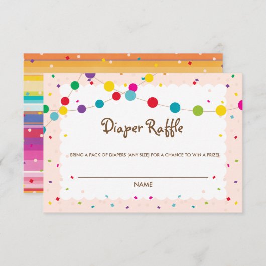 タコベビーおむつラッフルカード エンクロージャーカード (正面/裏面)