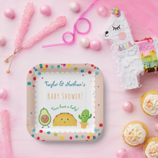 タコベビーだ！タコをテーマにしたウェルカムベビーシャワー ペーパープレート (パーティー)