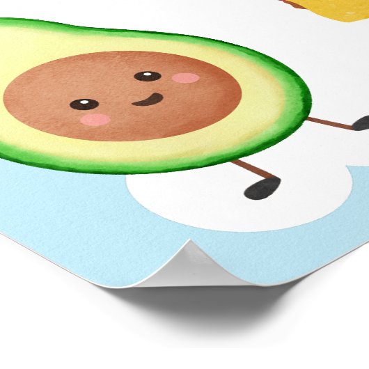 タコベビーだ！タコをテーマにしたウェルカムベビーシャワー ポスター (角)