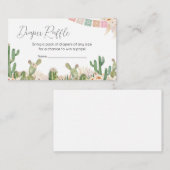 タコベビーの赤ちゃんシャワーおむつラッフル エンクロージャーカード (正面/裏面)