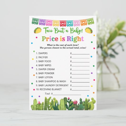 タコベビーシャワーの価格は正しい、タコバウト アドバイスカード (スタンド正面)