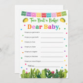 タコベビーシャワーの願いベビー、タコブト アドバイスカード (正面/裏面)