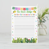 タコベビーシャワーアドバイスfor the Mommy Game アドバイスカード (スタンド正面)
