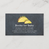 タコベビーシャワーブラックシャルボードブックリクエスト エンクロージャーカード (正面)