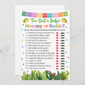 タコベビーシャワーママまたはパパ アドバイスカード (正面/裏面)