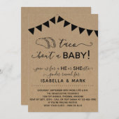 タコ'ベビー性リビールパーティの招待状 招待状 (正面/裏面)