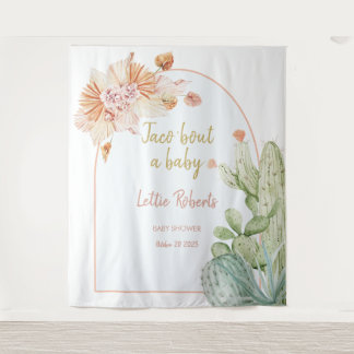 タコ'ベビー，フィエスタ赤ちゃんシャワー背景 タペストリー