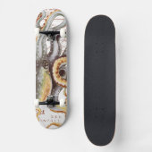 タコベージュヴィンテージマップ航海のマリーン水中競技 スケートボード (正面)
