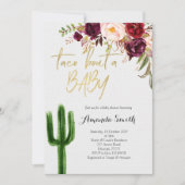 タコボウトベビーマルサラカップルシャワー招待状 招待状 (正面)