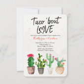 タコボウラブカクタス婚約パーティ招待状 招待状 (正面)