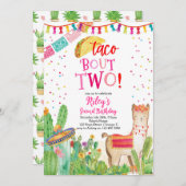 タコボーツフィエスタガール2nd誕生日招待状 招待状 (正面/裏面)