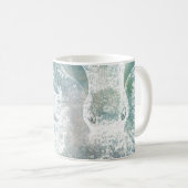 タコマグティール（緑がかった色）ブルーウォーター色ヴィンテージアート コーヒーマグカップ (正面右)