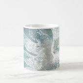 タコマグティール（緑がかった色）ブルーウォーター色ヴィンテージアート コーヒーマグカップ (中央)