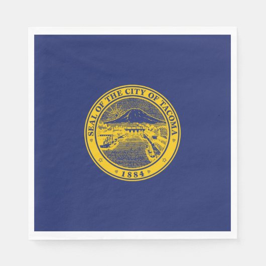 タコマ国旗（ワシントン市） スタンダードランチョンナプキン (正面)