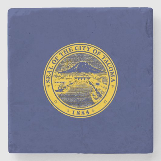 タコマ国旗(ワシントン市) ストーンコースター (正面)