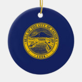 タコマ国旗(ワシントン市) セラミックオーナメント (正面)