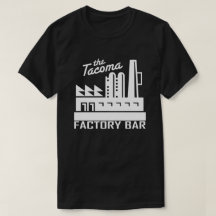 タコマ市の工場バーのTシャツの暗闇