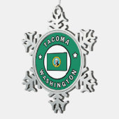 タコマ市ワシントン州 スノーフレークピューターオーナメント (右)