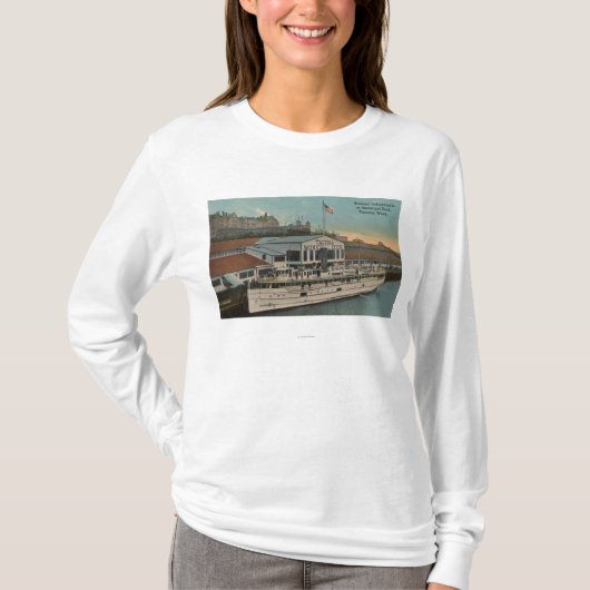 タコマ市、WA - Municipalの眺め Tシャツ (正面)