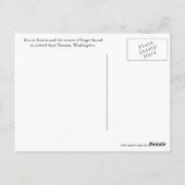 タコマ，ワシントンと山レイニアトラベル ポストカード (裏面)